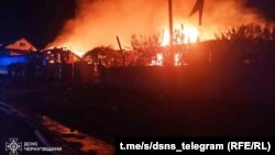 Пожежа внаслідок російського удару в Прилуках, 5 червня 2025 року