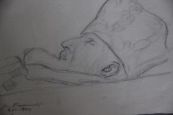 Рисунок Гжеціманського. Митрополит у домовині