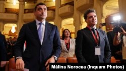 George Simion și Nicușor Dan la o dezbatere organizată Blocul Național Sindical (BNS).