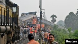 Темир жол кырсыгы болгон жер. Индия, 30-октябрь, 2023-жыл