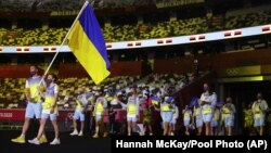 Урочистий вихід української олімпійської збірної під час церемонії відкриття Олімпіади