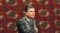 Gurbanguly Berdimuhamedow prezidentlige kasam kabul edýär, Aşgabat, 2007-nji ýylyň 14-nji fewraly.
