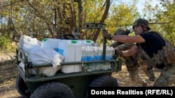 Завантажений наземний роботизований комплекс відправляється на позиції. 93-тя ОМБр. Донбас