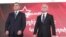 Armenia -- Former NSS chief Artur Vanetsian (L) and former President Serzh Sarkisian at the official ceremony of the establishment of their Pativ Unem alliance, May 15, 2021.