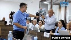 Шерзат Полаттың өліміне қатысты сот процесі. Талдықорған, 29 мамыр, 2025 жыл. Жоғарғы соттың телеграм-парақшасынан алынған сурет.