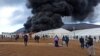 Fire breaks out in the Lipa migrant camp near Bihac on December 23,with many former residents left with nowhere to go.