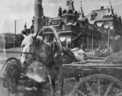 Кінний екіпаж в Сергієвому Посаді, на північ від Москви