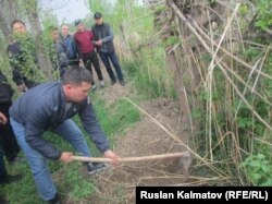Место, где закопали тело ребенка.