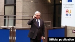 Министр иностранных дел Армении Эдвард Налбандян в Брюсселе, 23 мая 2016 г.