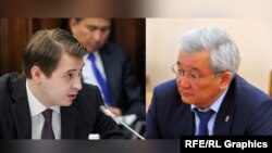 Министр экономики Артем Новиков и председатель ГТС Кубанычбек Кулматов.