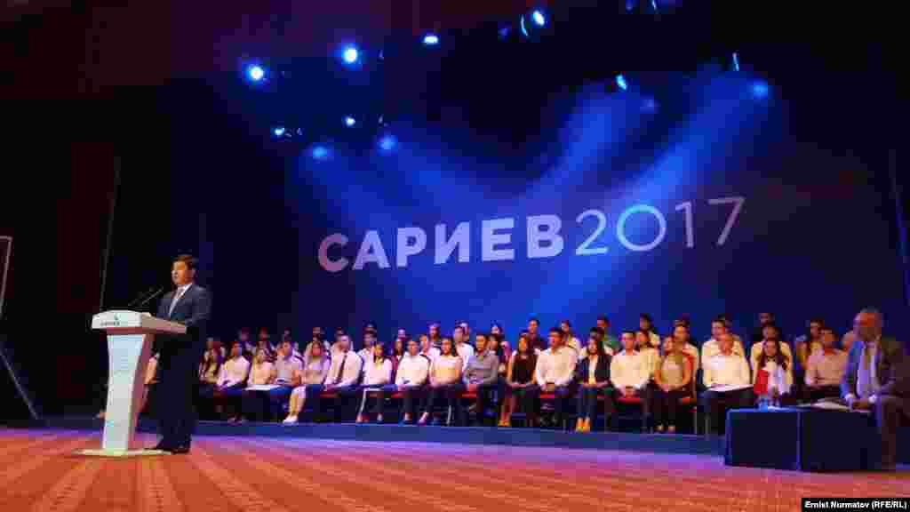 Темир Сариев во время выдвижения кандидатом в президенты&nbsp;