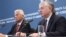 Armenia - Foreign Minister Edward Nalbandian (R) at a news conference with the secretary general of the Council of Europe, Thorbjørn Jagland, in Yerevan, 17Apr2013.