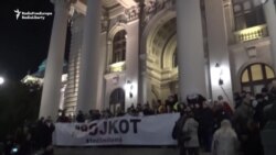 Anti-Government Protesters March In Belgrade For 60th Time