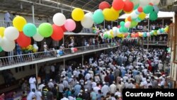 Қирғизистоннинг Қорасув шаҳридаги "Ас-Сарахсий" масжидида Ҳайит байрами.