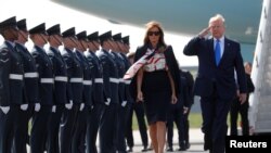 ورود ترامپ و ملانیا به لندن، ۱۳ خرداد