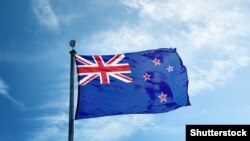 Дзяржаўны сьцяг Новай Зэляндыі. Ілюстрацыйнае фота