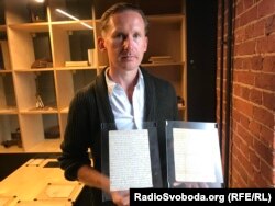 Майкл Сагатыс ў музэі гісторыі ГУЛАГу ў Маскве