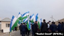 Церемония, посвященная возобновлению работы КПП «Гульбахор». 7 марта 2018 года