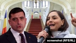 Лідери ультраправої партії «Альянс за єдність румунів» (AUR) Джордже Сіміон та популістської «Партії молоді» (POT) Анамарія Гавріле, комбіноване фото