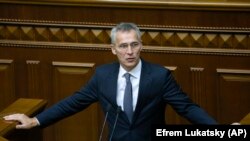 Виступ генерального секретаря НАТО Єнса Столтенберґа у Верховній Раді, Київ, 31 жовтня 2019 року