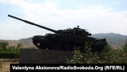 Нагорный Карабах - Мемориал танку, который первым вошел в город Агдам