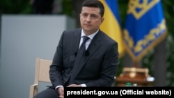 Володимир Зеленський 20 травня в Києві під час пресконференції, присвяченої року його президентства