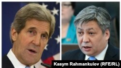 АКШ мамлекеттик катчысы Жон Керри жана Кыргызстандын тышкы иштер министри Эрлан Абдылдаев