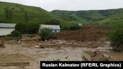 Село Кыржол после оползня.