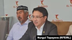 Казакстанда каттоодон өтпөгөн «Эл тиреги» партиясынын лидери Нуржан Алтаев. Астана, 21-июль, 2021-жыл.  