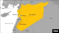 شهر ساحلی بنیاس در سمت چپ میانه تصویر