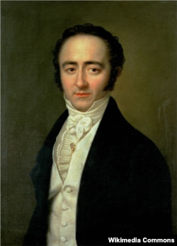 Портрет Франца Ксавера Моцарта художника Карла Ґоттліба Швейкарта, написаний у 1825 році. Якраз тоді Моцарт-молодший жив і праював у Львові