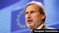 Комиссар ЕС по вопросам расширения и политики соседства Йоханнес Хан (архив) 