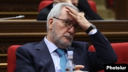 Armenia - Andranik Kocharian, a senior pro-government lawmaker, attends a session of the Armenian parliament, Yerevan, March 26, 2025.