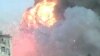 Abadan, partlama wagtyndaky ýangyn