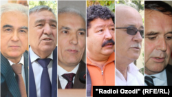 Дар акс: Саидҷаъфар Усмонзода, Акбаршо Искандаров, Ҳамрохон Зарифӣ, Шокирҷон Ҳакимов, Аҳмадшо Комилзода ва Абдулфайз Атоӣ