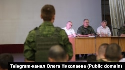 Встреча главы Чувашии Олега Николаева с военными из национального батальона "Атал". Август 2022 года