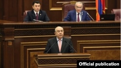 Председатель Палаты представителей Кипра Янакис Омиру в Национальном Собрании Армении, 19 ноября 2014 г․