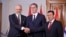Albanian Prime Minister Edi Rama (left), Serbian President Aleksandar Vucic (center), and North Macedonian Prime Minister Zoran Zaev met on December 10 to discuss details of a plan to set up a free trade zone. (file photo) 