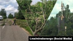 Наступствы начной навальніцы на Меншчыне