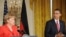 Канцлер Німеччини Ангела Меркель та президент США Барак Обама під час спільної прес-конференцї у Білому Домі, 26 червня 2009 р.