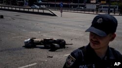 Ռուսական խոցված հրթիռի բեկորը, Կիև, 29 մայիսի, 2023թ,