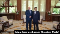 Аляксандар Лукашэнкі і Сі Цзіньпін, Пэкін, 4 чэрвеня 2025 