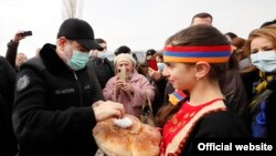 Armenian Prime Minister Nikol Pashinian during a visit to the Aragatsotn province, March 20, 2021