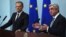 Armenia - President Serzh Sarkisian (R) at a joint news conference with European Council President Donald Tust, Yerevan, 20Jul2015.