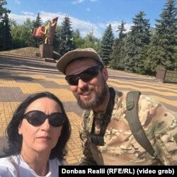 Александр Душаков с женой в Украине