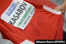 Фланелката, която Християн Касабов дари на Музея на спорта във Варна, 3 септември 2025 г.