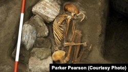 یکی از دو مومیایی کشف شده در اسکاتلند