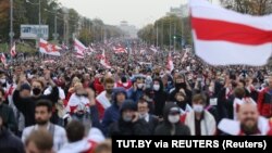 Բելառուս - Բողոքի զանգվածային ցույց Մինսկում, սեպտեմբեր, 2020թ.