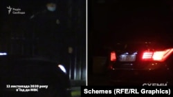 13 листопада «Схеми» помітили, як вартовий відкрив ворота МВС для автівки BMW, яка за годину залишила територію відомства