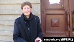 Alena Hnauk, a former lawyer, has been detained and charged with anti-government activities several times since nationwide protests erupted in August 2020. (file photo)